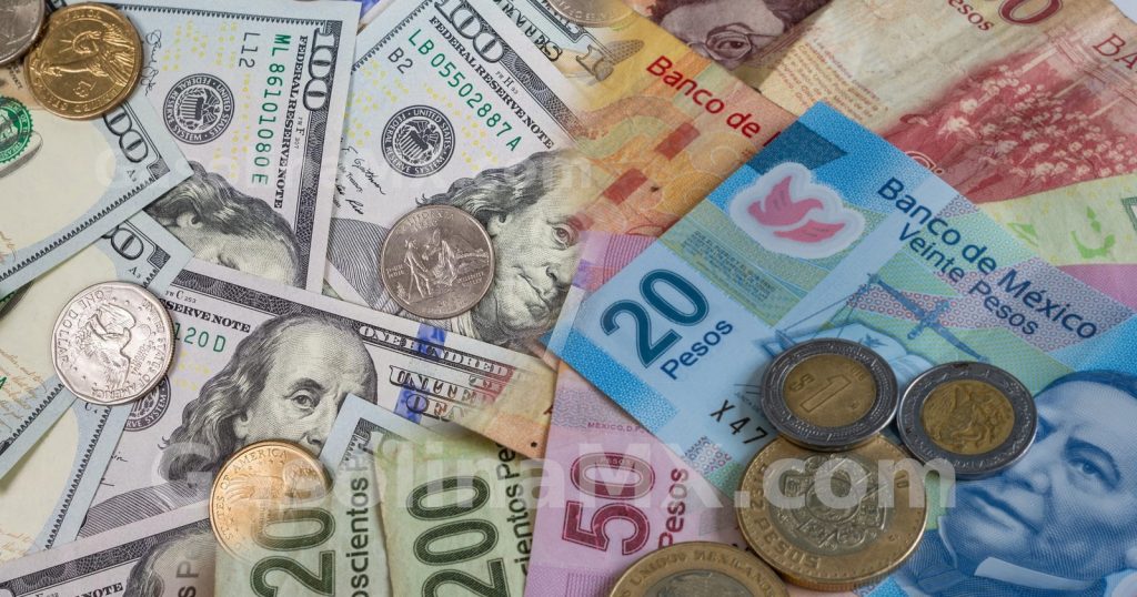 peso mexicano billetes monedas dolar usd mxn
