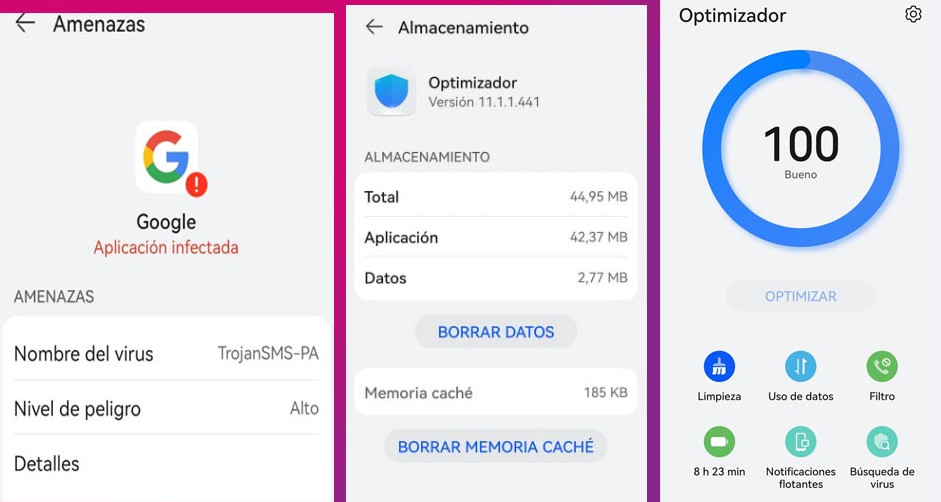 google software malicioso virus trojan mensaje