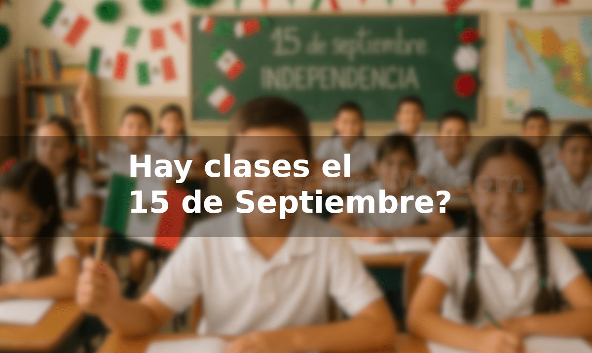 ¿HABRÁ CLASES EL LUNES 15 DE SEPTIEMBRE DE 2025? ESTO DICE LA SEP