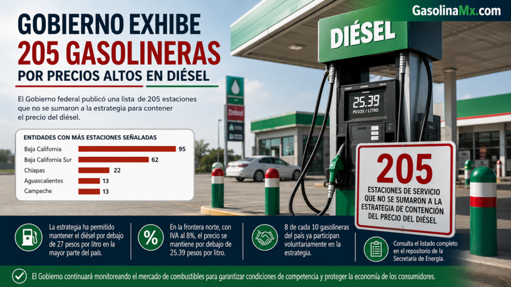 gobierno gasolineras venden diesel mas caro julio 2026