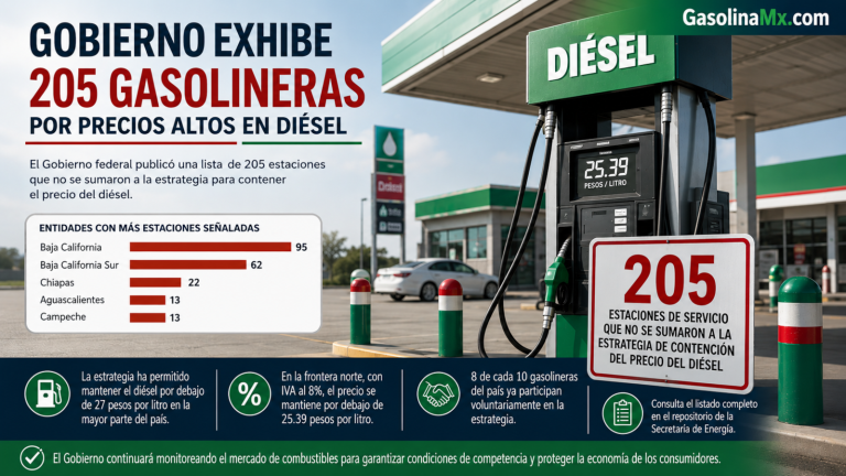 gobierno gasolineras venden diesel mas caro julio 2026