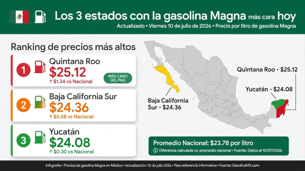 infografia gasolina cara magna 2026 07 10